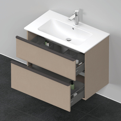 Duravit D-Neo wastafelonderkast 81x62.5x46.2cm 1 lade Linnen Mat