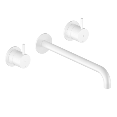 Hotbath Cobber afbouwdeel wastafelmengkraan 3 gats en 25 cm uitloop mat wit SHOWROOMMODEL