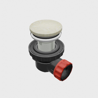 Mondiaz Click sifon - 6.7cm - ruimtebesparend - rond - Solid surface Ostra