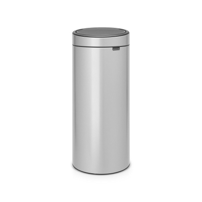 Brabantia Touch Bin Afvalemmer - 30 liter - kunststof binnenemmer - metallic grey