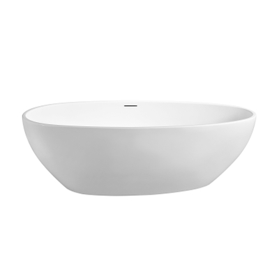 Wiesbaden Ellips vrijstaand bad - 180x90cm - acryl - glans wit