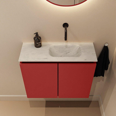 MONDIAZ TURE-DLUX 60cm toiletmeubel Fire. EDEN wastafel Opalo positie rechts. Zonder kraangat.