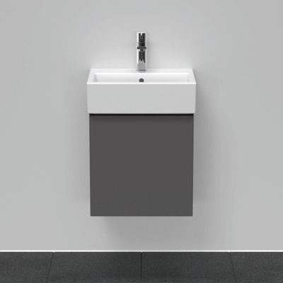 Duravit D-Neo wastafelonderkast 43.4x44x32.2cm Linksdraaiend 1 deur Grafiet Mat