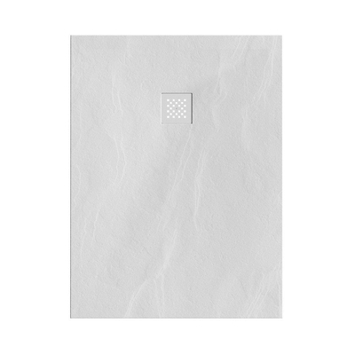 BRAUER Relievo Crag Douchebak 120x90cm antislip antibacterieel mineraalmarmer mat wit