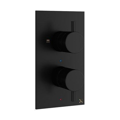 Crosswater MPRO Inbouwdoucheset - 30cm hoofddouche - plafondarm - glijstangset - ronde handdouche - mat zwart