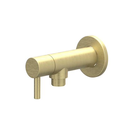 IVY Hoekstopkraan - 1/2" - 3/8 - Geborsteld mat goud PVD