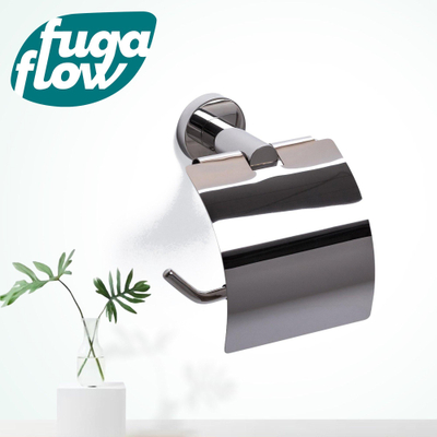 FugaFlow Efficiente Acces Toiletrolhouder - met klep - rond - chroom