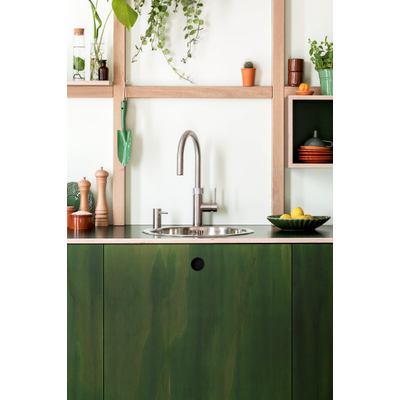 Quooker flex kokendwaterkraan - draaibare & uittrekbare uitloop - PRO3 reservoir - Warm / kokend water - RVS