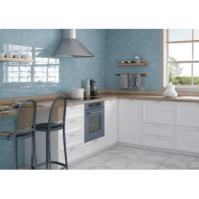 SAMPLE Cifre Cerámica Wandtegel Colonial Sky glans Vintage Glans Blauw