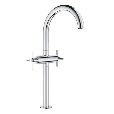 GROHE Atrio Wastafelkraan Opbouw - uitloop 18cm - XL-size - draaibaar - kruisgrepen - chroom