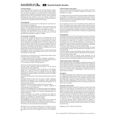 Sealskin Hooked inloopdouche 90x200cm 6mm veiligheidsglas chroom