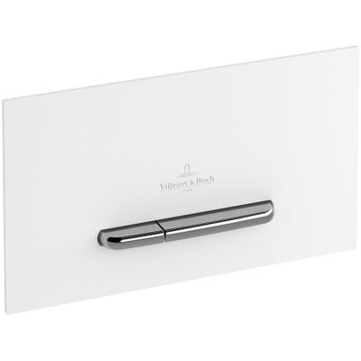 Villeroy & Boch Viconnect bedieningsplaat E300 DF frontbediend 25.3x14.5cm kunststof wit/chroom