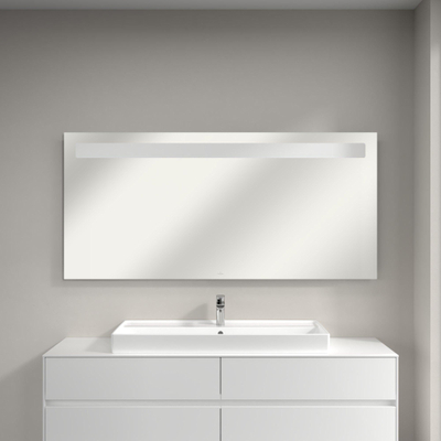 Villeroy & Boch More To See spiegel met geïntegreerde LED verlichting horizontaal 3 voudig dimbaar 160x75x4.7cm