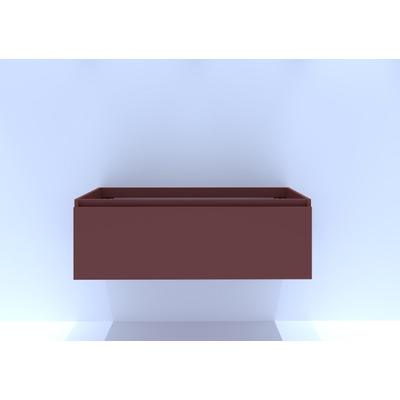 HR badmeubelen Matrix Wastafelonderkast - 120x44.8x40cm - 1 lade - greeploos met greeplijst - terra mat