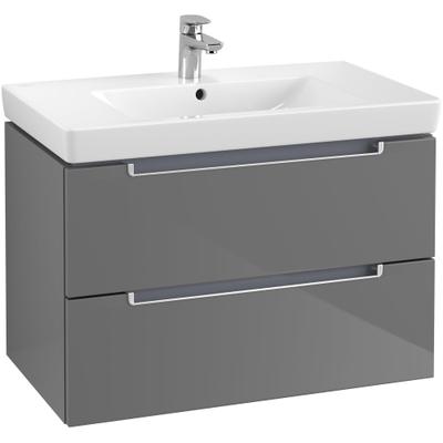 Villeroy & Boch Subway 2.0 wastafelonderbouw 78,7x44,9x52cm met 2 laden voor meubelwastafel 7175 80cm grey