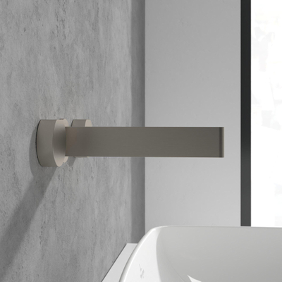 Villeroy & Boch Dawn Driegats wastafelkraan - Matt Brushed Nickel (RVS)