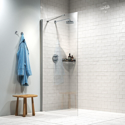 Sealskin Hooked inloopdouche 75x200cm 6mm veiligheidsglas chroom