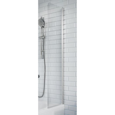 Crosswater Kai badwand 35x128cm met 6mm helder veiligheidsglas links en rechts zilver