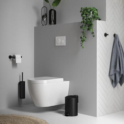 Brauer Black Edition Toilet Accessoireset - 3-delig - mat zwart