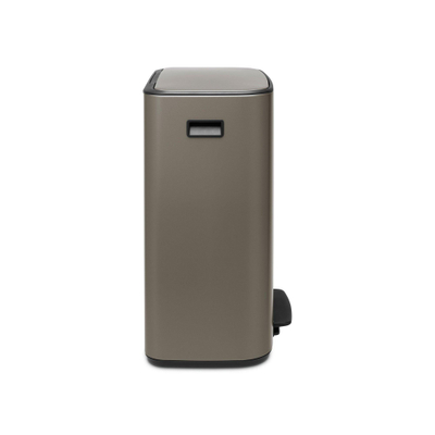 Brabantia Bo Pedaalemmer - 60 liter - kunststof binnenemmer - platinum