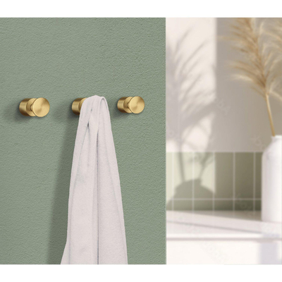 Smedbo Home Handdoekhouder - 1.9x1.9x2.5cm - ophangen - Massief messing Mat messing