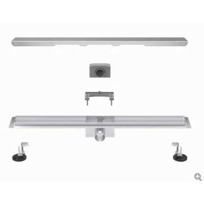 Adema Ralo douchegoot - 60cm - tegelrooster - vloerflens - RVS