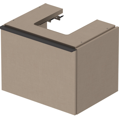 Duravit D-Neo wastafelonderkast 58.4x44x44.2cm 1 lade Linnen Mat