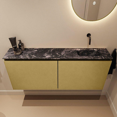 MONDIAZ TURE-DLUX 120cm toiletmeubel Oro. EDEN wastafel Lava positie rechts. Zonder kraangat.