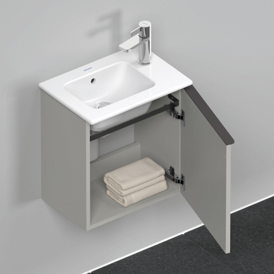 Duravit D-Neo wastafelonderkast 41x44x27.4cm Rechtsdraaiend 1 deur Betongrijs Mat