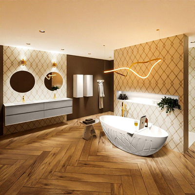 MONDIAZ HOLM Vrijstaand bad - 180x85cm - Linen