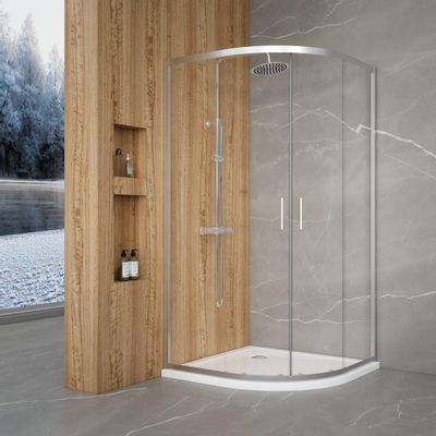 ZEZA Selva Douchebak - 100x100x4cm - kwartrond - acryl - glans wit