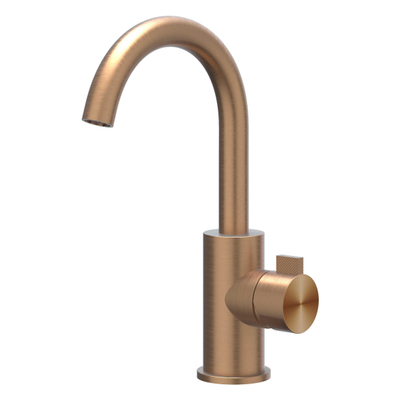 IVY Tribe Wastafelmengkraan - opbouw - draaibare uitloop - coldstart - RVS316 - geborsteld mat koper PVD