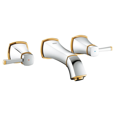 GROHE Grandera waterbesparende afbouwdeel voor inbouw wandkraan met uitloop 17.7cm chroom/goud