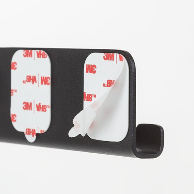 Tiger Colar Handdoekhaak - 4 haken - zelfklevend - zwart