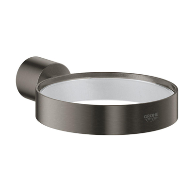 GROHE Atrio Bekerhouder - 5.6x10.2x3.5cm - zonder glas - brushed hard graphite