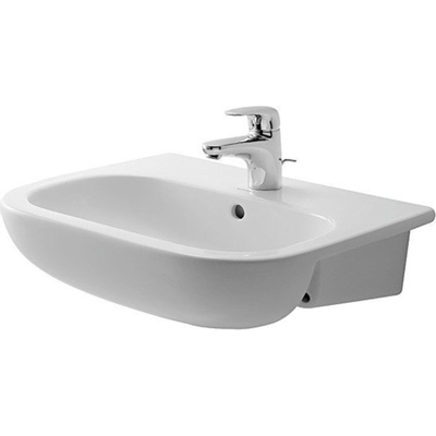 Duravit D Code halfinbouwwastafel inclusief bevestiging 55x44cm 1 kraangat wit