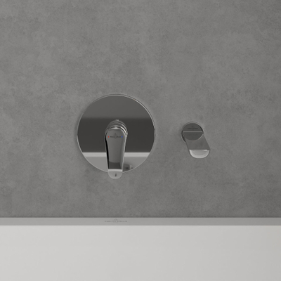 Villeroy & Boch O.novo Baduitloop voor wandmontage - chroom