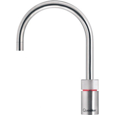 Quooker NL Nordic round kokendwaterkraan opbouw uitloop draaibaar met Combi reservoir RVS