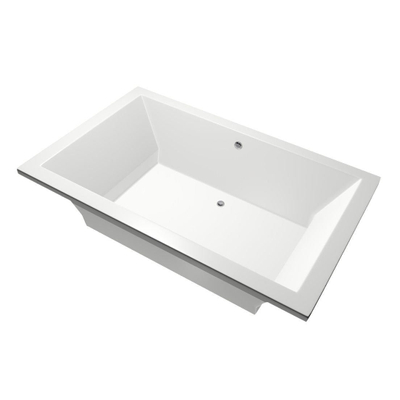 Xenz Society ligbad - 190x120cm - met overloop - zonder afvoer - Acryl Wit