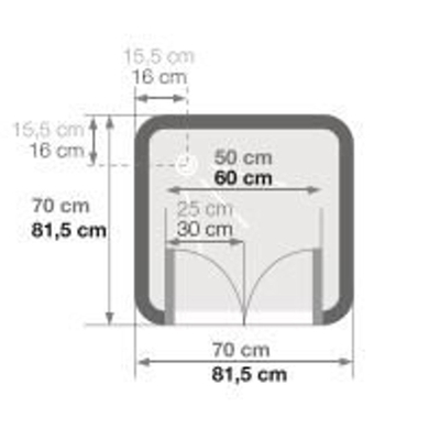 Kinedo Kineprime Delta douchecabine 81,5x81,5x202 cm compleet 2 draaideuren met kraan