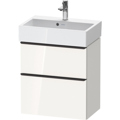 Duravit D-Neo wastafelonderkast 58.4x62.5x37.2cm 2 lades wit Hoogglans