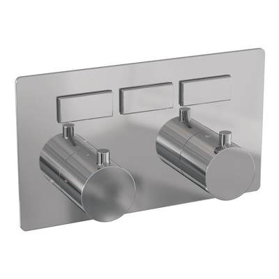 BRAUER Chrome Edition - 3 functies - inbouwthermostaat - drukknoppen - in/afbouwdelen - chroom
