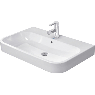 Duravit Happy d.2 wastafel 80x50,5cm 1 kraangat overloop wit