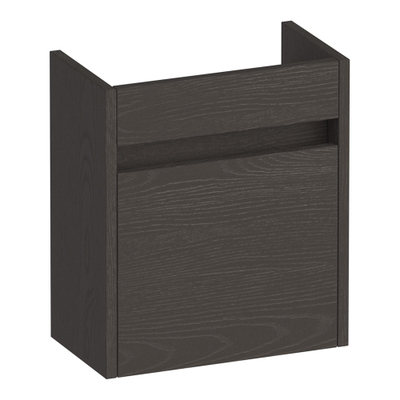 BRAUER Adore fonteinonderkast - 40x45x22cm - met 1 deur greeploos linksdraaiend Timber Anthracite