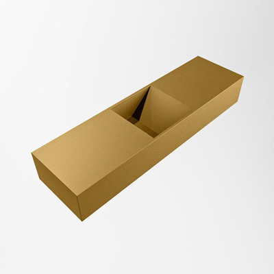 Mondiaz TYNE Fontein - 80x23x12cm - wasbak midden - zonder kraangaten - solid surface - Oro