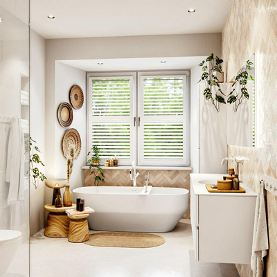 MONDIAZ VICA 150cm badmeubel onderkast Talc 2 lades. Wastafel MOON midden 1 kraangat, kleur Talc.