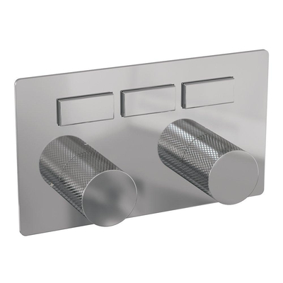 BRAUER Chrome Carving - 3 functies - inbouwthermostaat - drukknoppen - in/afbouwdelen - chroom