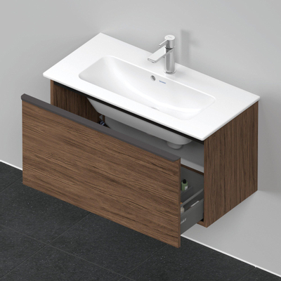 Duravit D-Neo wastafelonderkast 81x44x37.2cm 1 lade Noten (donker) Mat