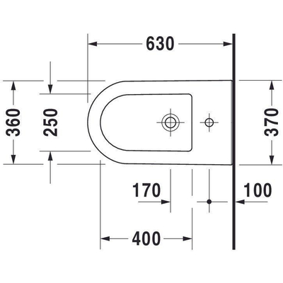 Duravit Darling New staand bidet 63x36cm wit