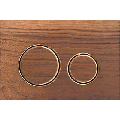 Geberit Sigma50 bedieningsplaat - 2-toets spoeling - rond - roodgoud/Amerik. noten